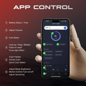 Sabre laser LGT Studio OEM Source Factory personnalisable de haute qualité avec LED RVB <span class=keywords><strong>Anakin</strong></span> <span class=keywords><strong>Skywalker</strong></span> Cosplay lumineux 92 cm rechargeable - Product Image 3