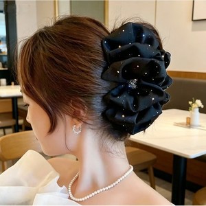 New starry heart rhinestone <b>bow</b> hair <b>clip</b>, luxurious and high-end shark <b>clip</b> to make hair appear fuller. - Product Image 4