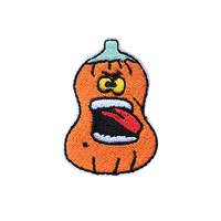 Autocollant pour cheveux de bébé avec logo personnalisé, motif animal fraise adorable, broderie, fermeture auto-agrippante