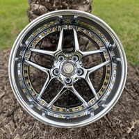 Jantes forgées chromées sur mesure à 3 pièces, à déport profond, 18-23 pouces, compatibles Mercedes, AMG, Audi, en alliage de course sur mesure
