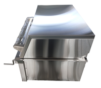 Barbecue au charbon de bois encastrable de 32 pouces en acier inoxydable 304 de qualité commerciale de luxe avec dispositif de sécurité anti-déchets d'oxygène pour barbecue extérieur