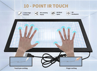 Écran tactile infrarouge multi-touch intelligent de 15,6 pouces, directement de l'usine, pour jeux et tablettes
