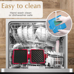 Mini-poêle en silicone pour sandwichs, cuisson rapide et chauffage, utilisation au micro-ondes, bleu, rouge, portable, double face, petit-déjeuner - Product Image 4