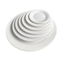 Assiettes à dîner en céramique blanche modernes en gros, ensembles de vaisselle à motifs personnalisés pour restaurants et hôtels, assiettes résistantes au lave-vaisselle