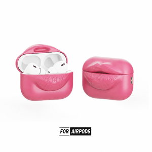 Étui pour écouteurs en silicone 3D rose en forme de lèvres, coque de protection antichoc pour écouteurs 1 2 3 4 anti-perte - Product Image 4
