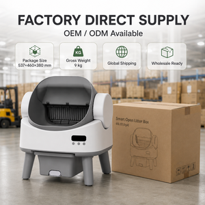 Wholesale Smart Cat <strong>Litter</strong> <strong>Box</strong> MBC-ICB024 | Eco-Friendly Square 65L Large Capacity ABS | Automatic Cleaning Odor Control Easy - Product Image 4