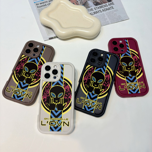 Fashion Designer alien JUL Gesture Phone case Suitable for iPhone Xs Xr 11 12 13 14 15 16 17 Pro Max Coque Shockproof Phone case