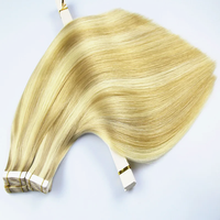 Extensions de cheveux à bandes adhésives Remy européennes sans couture, double épaisseur, décolorables, 100 % cheveux humains pour salon, livraison rapide