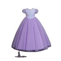 Robes élégantes pour filles, robe de cérémonie rouge pour adolescentes, mini-robe à volants, manches évasées, robe de demoiselle d'honneur pour enfants en taffetas