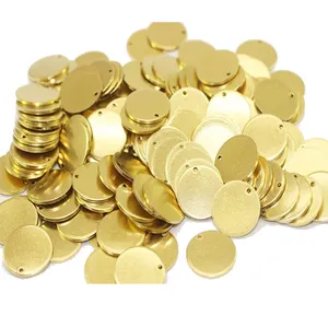 Laser Cutting H59-H62 Solid Brass Discs Blanks Metal Original Brass Polished Brass Plate OD 20-100mm Thick 0.5mm - 3mm