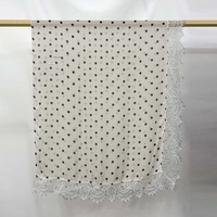Nouveau foulard hijab en modal double face à pois imprimés, style bohème, tendance, pour toutes les saisons, châle pour femme