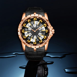 <span class=keywords><strong>Montre</strong></span> à quartz pour homme, design chevaliers, cadran du zodiaque chinois, grand cadran, <span class=keywords><strong>bracelet</strong></span> en cuir étanche, <span class=keywords><strong>montre</strong></span>-<span class=keywords><strong>bracelet</strong></span> rétro <span class=keywords><strong>de</strong></span> luxe - Product Image 1