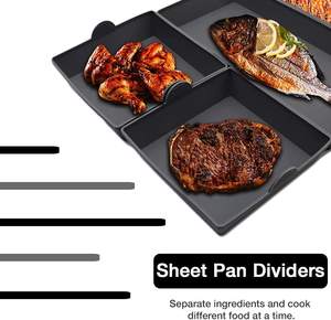 Bandeja de silicona para gratinar, resistente al calor, cuadrada, de media tamaño, para hornear, con divisiones, reutilizable, para preparación de comidas - Product Image 5