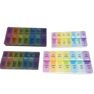 Boîtes de rangement pour pilules personnalisées portables pour les voyages, impression de logo personnalisée, boîte à pilules en plastique PP pour 7 jours, <span class=keywords><strong>Meixu</strong></span> YH-01, vente en gros - Product Image 2