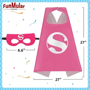 Capes de super-héros funmular pour enfants Cape de super-héros avec masque et ceinture Costumes d'Halloween et déguisement de fête