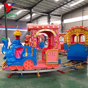 Wholesale Price Amusement Park Rides Toy Mini Sightseeing Elephant Theme Electric Track Train For Sale