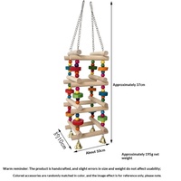 Jouet pour oiseaux en plastique et verre, blocs de construction, échelle, motif peau de tigre, pivoine, pour grigner, grimper, soulager l'ennui, écologique, balançoire arc-en-ciel