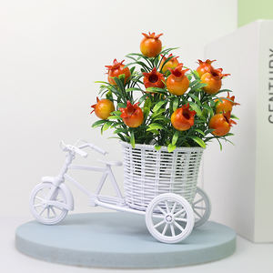 Grosir karangan bunga buatan sutra peony plastik bunga pernikahan keluarga murah dekorasi sepeda buah Natal - Product Image 6