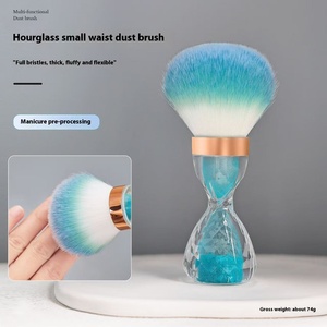 Makeup Nail Art <b>Brush</b> Set Hourglass Plastic Handle Synthetic Hair Powder Remover <b>Dust</b> Cleaning <b>Brush</b> for Salon Manicure Tool - Product Image 4