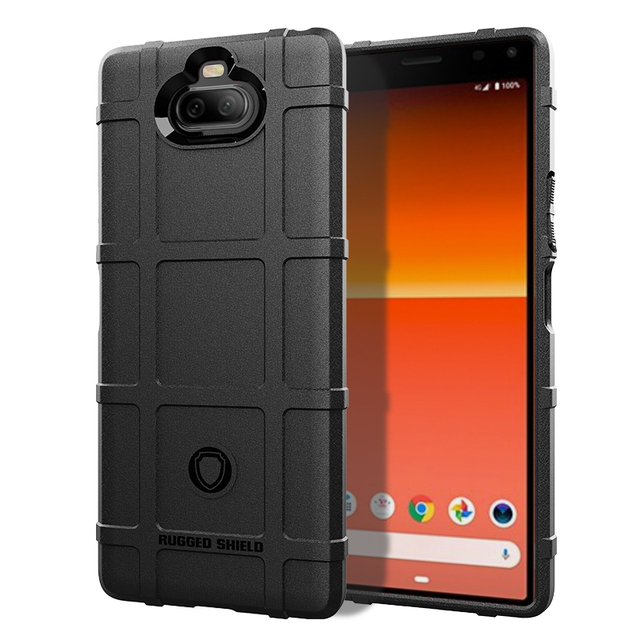 New Design Hot Sale Soft Silicone Rugged Shield Case Armor Hybrid Matte Cover Anti Knock Shockproof Cover for Sony Xperia 8