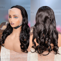 Perruques frontales en cheveux humains de 26 pouces, ligne de cheveux naturelle pré-épilée, sans perte ni emmêlement, perruques sans colle, pour femmes, perruque noire