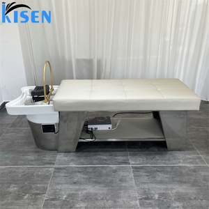 เก้าอี้สระผมดีไซน์ใหม่ของ Kisen สามารถสระผมและทำเล็บเท้าได้ พร้อมอ่างแช่เท้า สามารถยืดหัวและขาได้ - Product Image 2