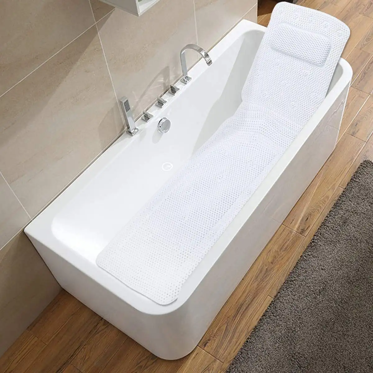 Banyo yastığı tam vücut küvet yastık Spa yastık küvet, küvet yastık ile yumuşak PVC, banyosu vantuz ile