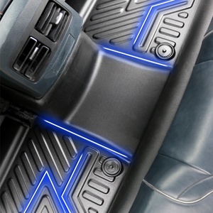 Tapis de sol de voiture faciles à nettoyer, 5D, en caoutchouc TPE, imperméables, antidérapants, couverture complète, 4 pièces, pour Chevrolet Traverse 2025 - Product Image 3