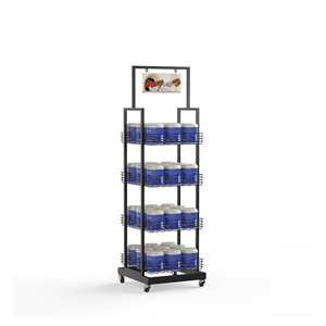 Logo personalizzato negozio di metallo mobili <span class=keywords><strong>snack</strong></span> espositore per bevande supermercato espositore semi - Product Image 3