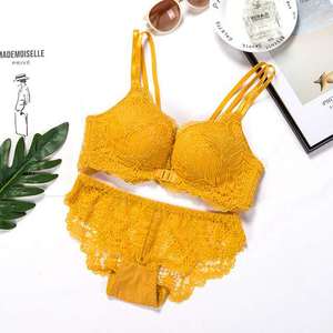 Wholesale Wire Free Sexy <strong>Lace</strong> Bra Suit Seamless Comfortable Girls Lingerie Bra and Panty <strong>Underwear</strong> <strong>Set</strong> - Product Image 2