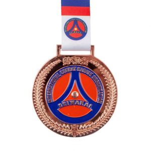 Médaille promotionnelle en alliage de zinc pour la course de marathon, argent et bronze - Product Image 1