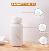 100ml Blanc Eco Friendly Capsules Tablettes Bouteille Vide Capsule Pet En Plastique Médecine Pilules Bouteilles avec Bouchon De Sécurité Pour Enfants