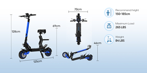 Trottinette électrique tout-terrain pliable EU KOOLUX U1PRO 48V20.8Ah avec batterie au lithium, étanche, deux roues, commande par application, autonomie 60-70 km - Product Image 2