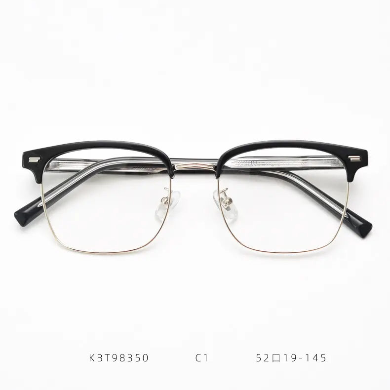 2023 फैशनेबल नई स्टाइलिश Eyewear पुरुषों वर्ग पुरुषों आदेश के लिए हल्के लक्जरी धातु चश्मा फ्रेम पर्चे चश्मा ऑनलाइन