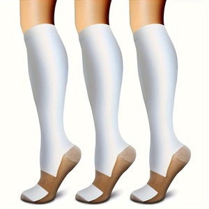 Nhà máy tùy chỉnh truyền đồng tốt nghiệp lưu thông hỗ trợ làm giảm sưng đau 15-20 mmHg thể thao nén vớ Vớ - Product Image 3