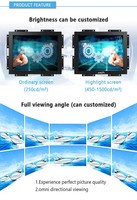 Moniteur extérieur étanche LCD à écran tactile à cadre ouvert 24 pouces Moniteur industriel LCD pour distributeur automatique