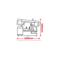 Scie à ruban horizontale à coupe rotative semi-automatique pour métaux Nouvelle condition Méthode de tension manuelle pour la coupe d'angle