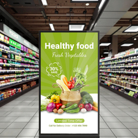 Écran publicitaire numérique 4K Android LED/LCD de 100/85/75/65/55 pouces, Totem de menu, Kiosque, Affichage dynamique pour centre commercial, Support au sol