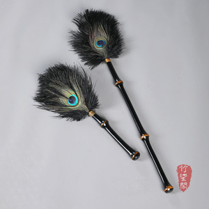 Zhuqi Pavilion Peacock Feather <b>Duster</b> Bamboo Handle Anti-static 19in Furniture <b>Cleaning</b> Tool - Product Image 1