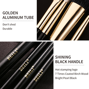 BEILI Eco Friendly logotipo personalizado impresión cepillo conjunto base maquillaje conjunto mango de madera <span class=keywords><strong>real</strong></span> cejas técnicas maquillaje cepillo conjunto - Product Image 5