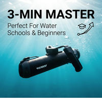 Propulseur Électrique Sous-Marin Certifié, Scooter Aquatique, Équipement de Plongée, Moteur Compact Portable pour la Nuit, pour la Natation et la Plongée Sous-Marine