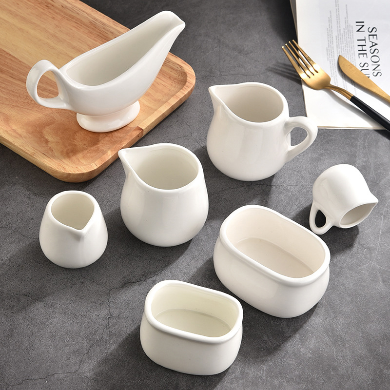 Ceramic Set Handle Small Classic White Fine