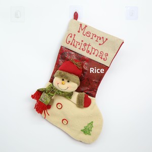 Bolsa de regalo de Navidad de tela con diseño de dibujos animados para muñecas de cabeza grande, adorno colgante para dulces, hecho en China - Product Image 2