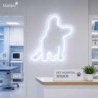 Enseigne néon LED pour chien, alimentation USB 5V, compatible avec boîtier de batterie, décoration murale pour salon de toilettage pour animaux, vitrine de magasin d'animaux