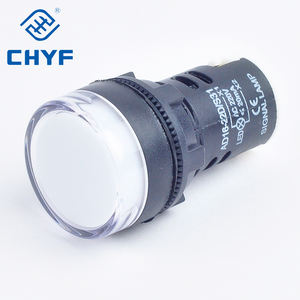 CHYF lampu Pilot sinyal baru 22mm 12v 24v 220v 110v 120v Led merah hijau kuning lampu indikator Led AD22-22DS - Product Image 6