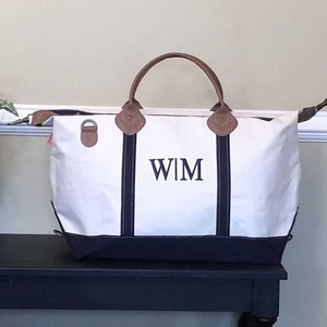 Bolsa de Viaje de Fin de Semana de Nailon de 24 Pulgadas, Bolsa de Lona Informal Sólida con Asa de Cuero, Bolsos de Hombro Impermeables para <span class=keywords><strong>Mujer</strong></span> con Correa - Product Image 6