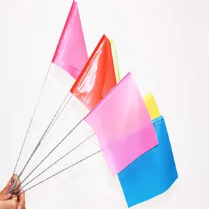 <span class=keywords><strong>Bandiera</strong></span> di marcatura in vinile verde fluorescente semplice-5 "X 6" con personale 27 "| <span class=keywords><strong>Caso</strong></span> di 1000 - Product Image 3