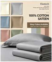 Linge de lit en satin 100% coton ultra doux 60S, ensemble de housse de couette et de draps en coton biologique