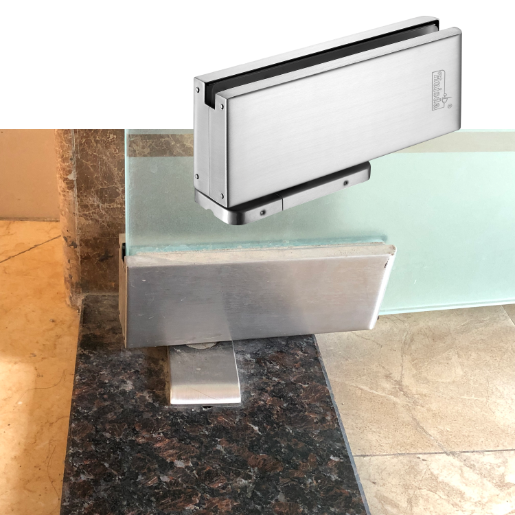 Huisda мягкая закрывающаяся скользящая стеклянная дверь, оборудование, гидравлическая дверь, закрывающая пол, пружинный патч, фитинг для бескаркасного стекла