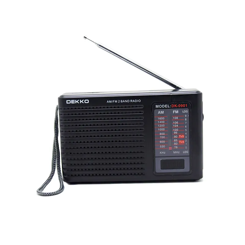 Máy tính để bàn đen ABS AM FM Radio OEM logo cho Quà tặng khuyến mãi Radio cho người già đài phát thanh AM FM